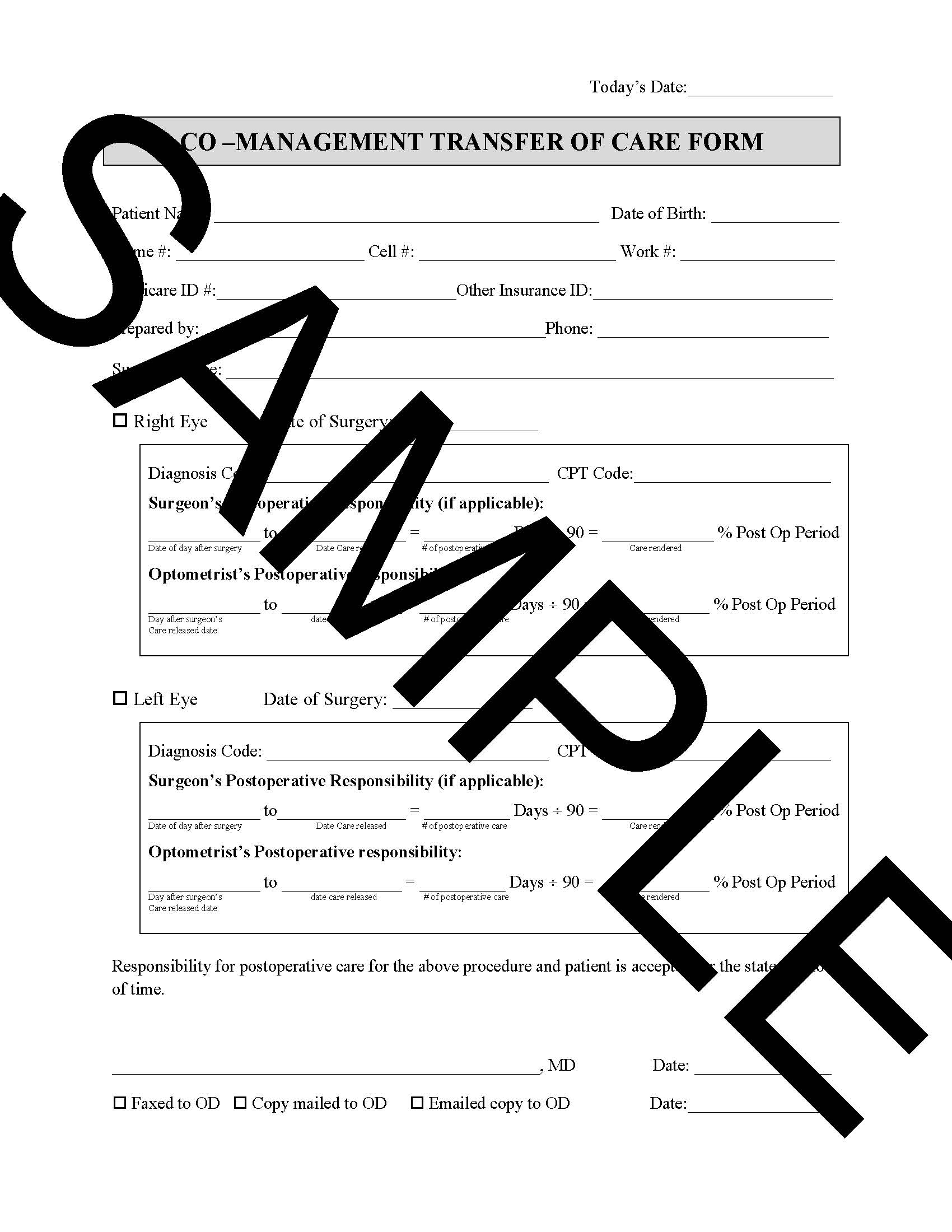 CoManagement Transfer of Care Form ABB OneBill
